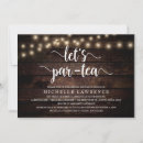 Search for rustic tea bridal shower invitations String lights