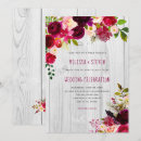 Recherche de bordeaux et blanc mariage invitations Floral