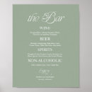 Search for open bar reception party drink menus Black and white