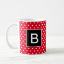 Search for black spots mugs Red and black