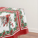 Search for cardinal tablecloths Poinsettia