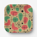 Search for retro christmas paper plates Mid century modern