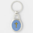 Search for gold cross keychains Blue