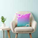 Recherche de violet bleu coussins Géométrique