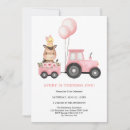 Search for farm animal birthday invitations Girl