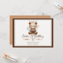 Search for teddy bear 1st birthday invitations Rustic