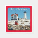 Search for coastal christmas napkins Lighthouse