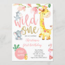 Recherche de jungle wild one anniversaire invitations Animaux de safari