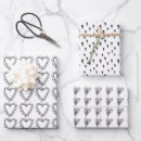 Recherche de coeurs noirs et blancs papier cadeau Pour eux