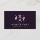 Recherche de mains curatives cartes visite Pourpre