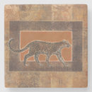 Recherche de leopard dessous de verres Brun