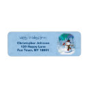 Recherche de winter scene return address labels Noël