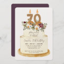 Search for purple 70th birthday invitations Watercolor