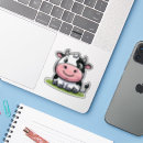 Search for cartoon cattle stickers Cute