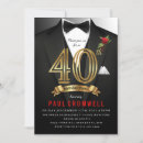 Search for mens 40th birthday invitations Suit
