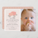 Search for pumpkin girl 1st birthday invitations Autumn