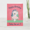 Search for 3 year old girl birthday cards Pink