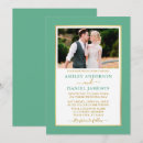 Search for mint green and gold wedding invitations Simple