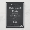Search for retirement dinner invitations Black and white