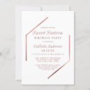 Search for rose gold and white invitations Simple