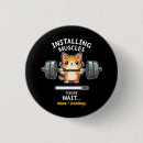 Search for weightlifting round buttons Funny