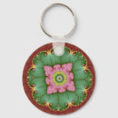 Search for fractals rounded keychains Flower