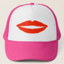Search for lips baseball hats Red