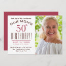 Search for mom 50th birthday invitations Fifty
