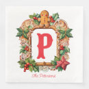 Search for christmas dinner napkins Initial