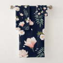 Search for navy blue flowers bath towels Watercolor