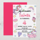 Search for unicorn 4th birthday invitations Girls