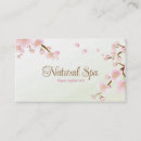 Search for cherry blossoms business cards Massage therapist