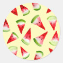 Recherche de pastèque rouge autocollants Fruit d'aquarelle