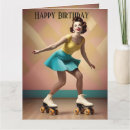 Search for roller skate birthday cards Retro