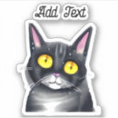 Search for cat saying stickers Yellow eyes