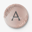 Search for pink and gold plates For her