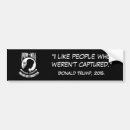 Search for pow bumper stickers Military