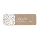 Search for burlap return address labels Doily