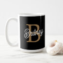 Search for gold script mugs Black and gold