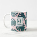 Search for monstera leaves mugs Monogrammed