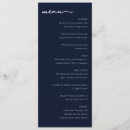Search for navy blue wedding menus Minimalist