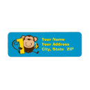 Search for boy monkey return address labels Birthday