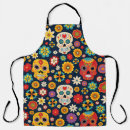 Search for dia de los muertos aprons Skull