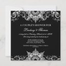 Search for black and white shower wedding invitations Swirls