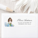 Search for brown white dog return address labels Cute