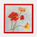 Recherche de fleurs de pavot magnets Orange
