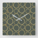 Search for olive clocks Retro