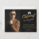 Search for 35 years invitations Black and gold
