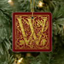 Search for letter w ornaments Gold