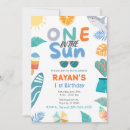 Search for tropical beach birthday invitations One in the sun